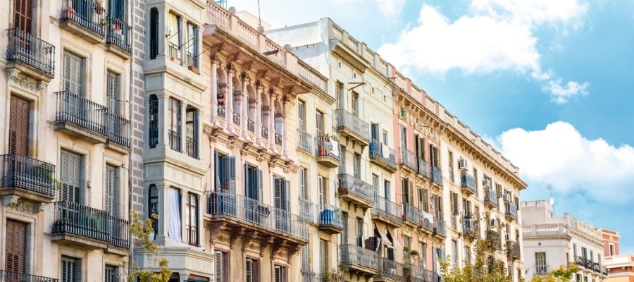 Fachada de edificios antiguos